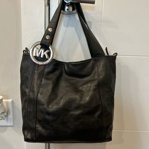 Michael Kors Handbag Bag Large Classic Black Pebbled Soft Genuine Leather